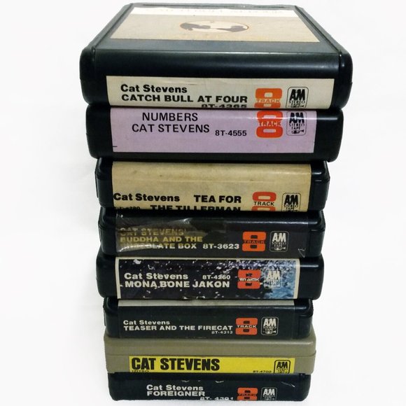 Vin. Lot of 8-Cat Stevens 8 Track-Untested-Catch Bull At Four/Izitso/Numbers + - Picture 2 of 14
